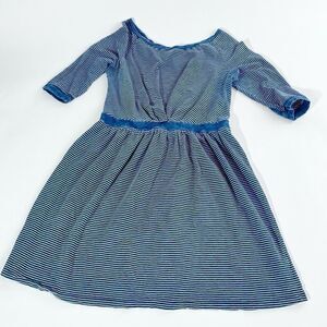 Anthropologie postage stamp pinstripe dress